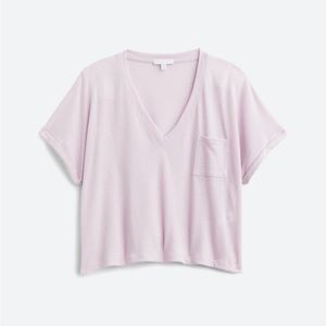 Light Purple BEYOND YOGA V Neck Tee — Medium